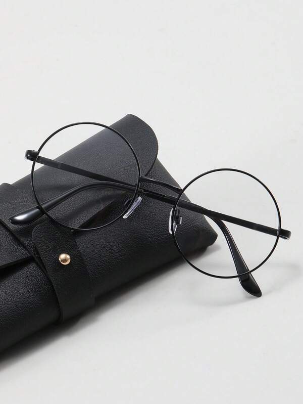 Men Round Frame Eyeglasses Glasses Accessories