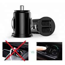 车载充电器，双电源插座带2个USB接口，12V-24V，IP/H防护等级，单USB充电器