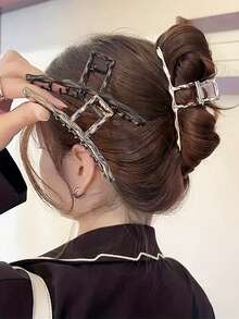 3 件/套金色金属设计发夹，大号发夹，头饰发夹，新品上市，设计独特，字母细节