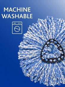 1 Pack Spin Mop Refills For O-Cedar EasyWring RinseClean 2-Tank Microfiber Spin Mop Floor Cleaning 2-Tank System Accessory Parts - Blue - View 5