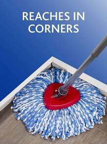 1 Pack Spin Mop Refills For O-Cedar EasyWring RinseClean 2-Tank Microfiber Spin Mop Floor Cleaning 2-Tank System Accessory Parts - Blue - View 2