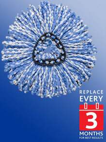 1 Pack Spin Mop Refills For O-Cedar EasyWring RinseClean 2-Tank Microfiber Spin Mop Floor Cleaning 2-Tank System Accessory Parts - Blue - View 6