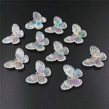 10 cái Thời trang Tinh tế Acrylic trong suốt Mặt dây chuyền con bướm Hạt DIY Thủ công Nguyên vật liệu Đối với Hoa tai Làm đồ trang sức - Hạt bướm/10 chiếc - Xem 31