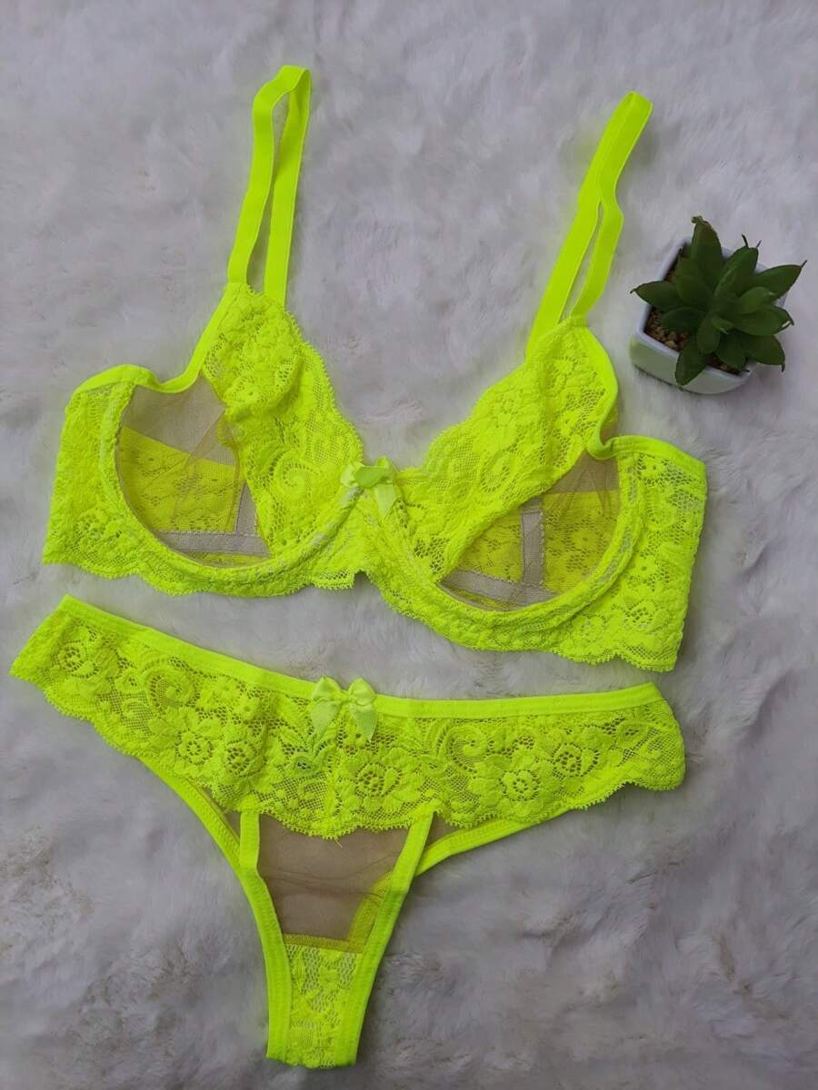 Women Sexy Lingerie - Verde Lima - Ver 1