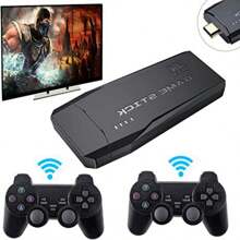 Retro Video Game Console 64GB - 30 Thousand Games To Enjoy. Game Stick - Black - View 3