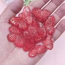 10 cái Thời trang Tinh tế Acrylic trong suốt Mặt dây chuyền con bướm Hạt DIY Thủ công Nguyên vật liệu Đối với Hoa tai Làm đồ trang sức - Hạt bướm/10 chiếc - Xem 22