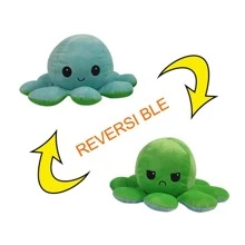 2 pieza doble faz reversible de pulpo Peluche Reversible De Pulpo muñecas regalos - Celeste - Ver 3