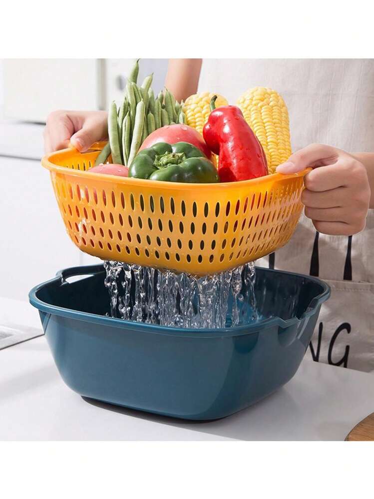 Cestino da appendere per frutta a 3 ripiani, decorativo da parete, organizer per verdure, cucina, salvaspazio, organizer rotondo, marrone