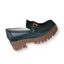 mocasín piel 100% en - Verde - Ver 1