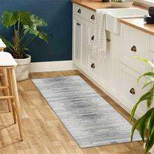 1pc Soft And Non-slip Crystal Velvet Floor Mat, Kitchen Mat - Grey - View 5