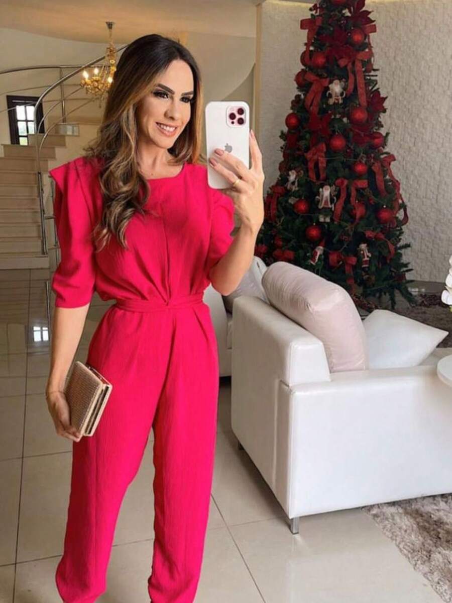 Women Jumpsuits - Màu Hồng Tươi - Xem 1