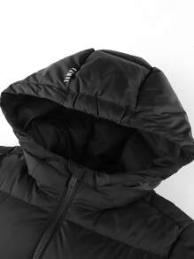 Annil Boys And Girls Winter Casual Warm And Windproof Mid-Length Children's Down Jacket - Black - View 5