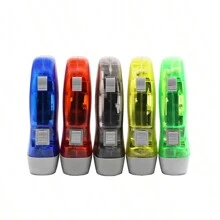 A plastic hand-cranked portable flashlight outdoor emergency light mini multi-functional flashlight - Blue - View 5