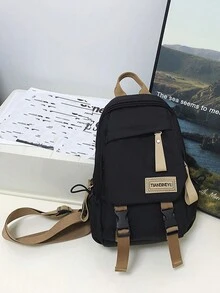 Túi crossbody Nam màu trơn Có thể điều chỉnh được - màu đen - Xem 2