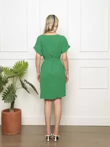 Women Dresses - Màu xanh lá cây đậm - Xem 4