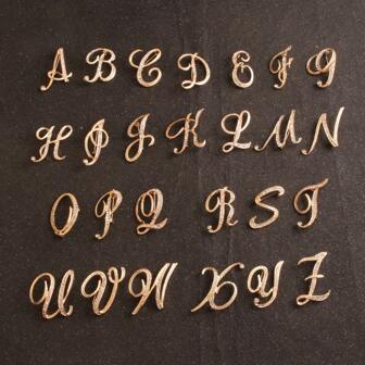 Rhinestone Letter Design Brooch