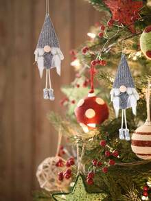 1入-創意娃娃聖誕裝飾掛件,創意禮物聖誕樹掛件