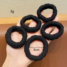 5入組高彈性無損粗馬尾綁帶,無縫髮帶和鬆緊帶,日常使用