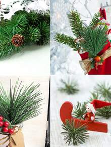 20PCS/30PCS 10CM/3.9 inch Mini DIY Artificial Pine Needle - Green - View 5
