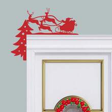 Pp922入組聖誕節毛氈門和角落櫥櫃上腳裝飾套裝,霜雪、馴鹿和聖誕老人設計,適用於家居派對節日裝飾,包含膠點 - 彩色 - 查看 6