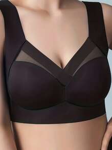 5 piezas/Conjunto de sujetador de belleza sin costuras para mujer, diseño de una sola pieza, acolchado y sin aro, delgado y amigable con la piel, sin sensación de restricción, sujetador para dormir, lencería