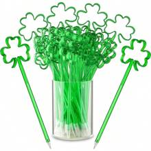 6pcs Clover Shaped Ballpoint Pen - Black - View 1