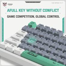 ONIKUMA White Professional Gaming Keyboard USB Wired Keyboard with RGB Backlit Matte Key Caps 82 Keys Gaming Keyboards Gamer For PC Laptop Mechanical Keyboards - White - View 6