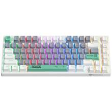 ONIKUMA White Professional Gaming Keyboard USB Wired Keyboard with RGB Backlit Matte Key Caps 82 Keys Gaming Keyboards Gamer For PC Laptop Mechanical Keyboards - White - View 2