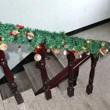 Giáng sinh Đồ trang trí Mây Vòng hoa Màu xanh lá Nhân tạo Cây nho , Đỏ  Tím Màu hồng Có màu sắc Mây , 5.5m - màu xanh lá - Xem 3