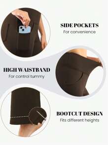 Desol Ladies' Thermal Lined Outdoor Sports Pants - Coffee Brown - View 5