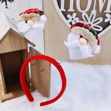 1 Pièce Bandeau De Noël En Tissu Non Tissé, Père Noël, Bois De Renne Pour Enfants Et Bandeau Bonnet Père Noël, Decoration De Noël, Pour Noël