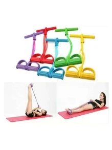 Extensor Tensão Forte Faixa Elástica 2 Elásticos Exercícios Treino Academia Ginástica