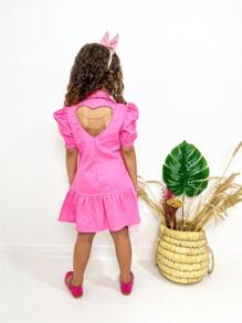 Young Girls Dresses - Màu Hồng baby - Xem 2
