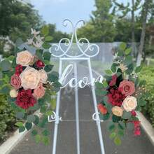 2入組23.62英寸婚禮歡迎花,裝飾花,人造花,婚禮接待及背景裝飾