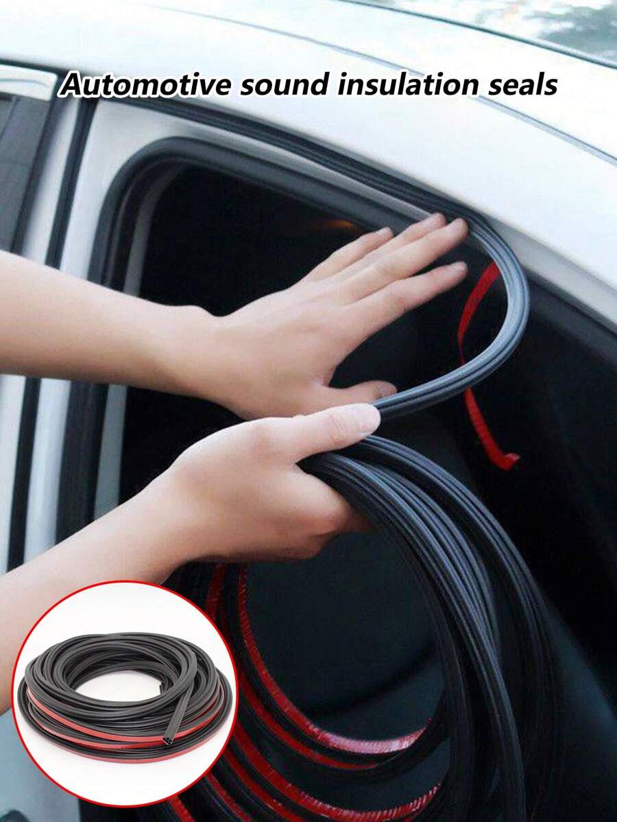 Car Door Sealing Sound Insulation Strip, Double Layer 5hole Lshaped Universal Door Frame