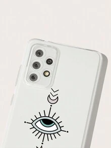 1pc Cartoon Eyes Pattern Printed Phone Case Compatible With IPhone/ Phone - Multicolor - View 5