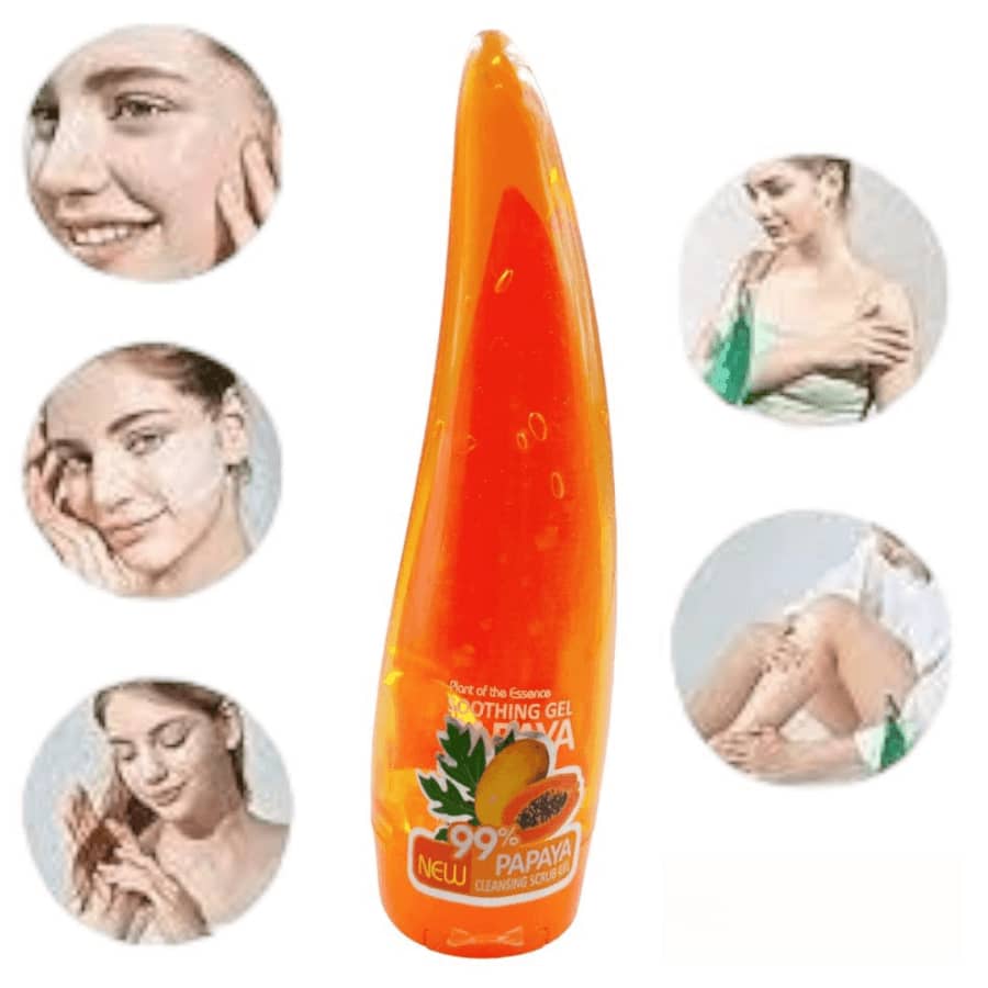 Papaya Gel 99% Soothing, Moisturizing Softens Face And Body - Clear - View 1