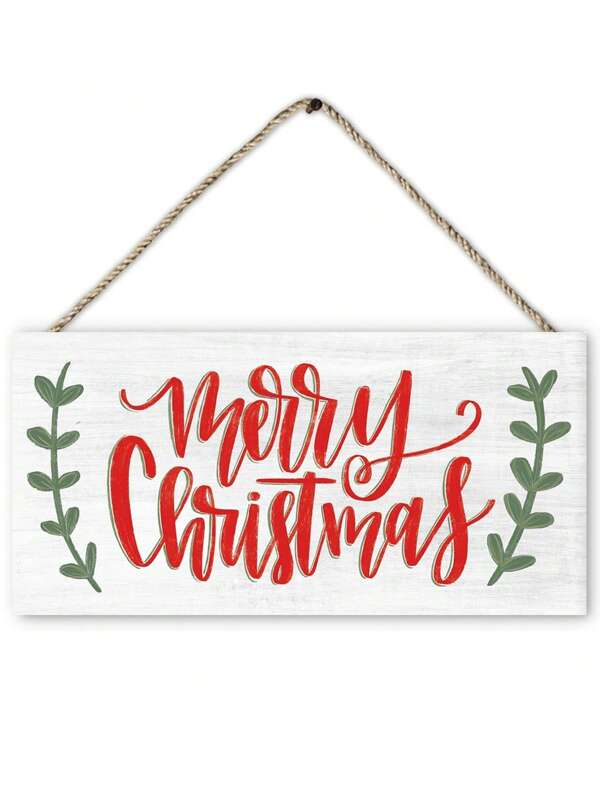 1pc/220Pcs Christmas Wood Sign For Home Door Garden House Yard Home Hotel Decor, Merry Christmas Wooden Hanging Sign Rustic Style Farmhouse Warming Gift Hanging Plaque Decor 6 X 12/4 X 8 Inches