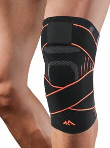 1 pieza Rodillera de compresión para soporte de rodilla para hombres y mujeres, para fitness, trabajo, interior y exterior. - Naranja - Ver 3