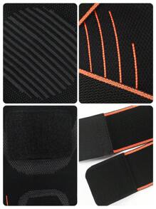 1 pieza Rodillera de compresión para soporte de rodilla para hombres y mujeres, para fitness, trabajo, interior y exterior. - Naranja - Ver 6