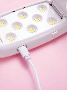 Foldable Gel Nail Polish Dryer Led Uv Lamp Powered By Data Cable - Pink - View 3