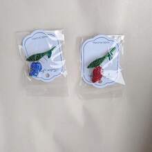 節日禮物鬱金香胸針,高端女性鑽石填充精美飾品,鍍金胸針,設計胸花配件,藍色