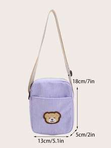 1個兒童信使包,熊綿絨可愛肩背包,卡通男孩包