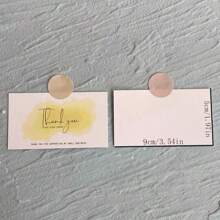 Thank You Gift Card Packaging English Card Business Thank You Card 5x9cm Universal Gift Card Packaging English Card 50/100pcs Green - Green - View 3