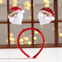 1 Pièce Bandeau De Noël En Tissu Non Tissé, Père Noël, Bois De Renne Pour Enfants Et Bandeau Bonnet Père Noël, Decoration De Noël, Pour Noël