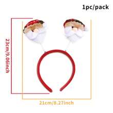 1 Pièce Bandeau De Noël En Tissu Non Tissé, Père Noël, Bois De Renne Pour Enfants Et Bandeau Bonnet Père Noël, Decoration De Noël, Pour Noël