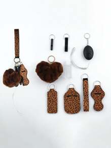 1set Leopard Print Self Defense Keychain For Women - Multicolor - View 2