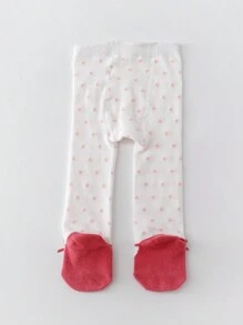 4pcs Newborn Baby Girl Practical Versatile Tights, Suitable For Spring & Autumn