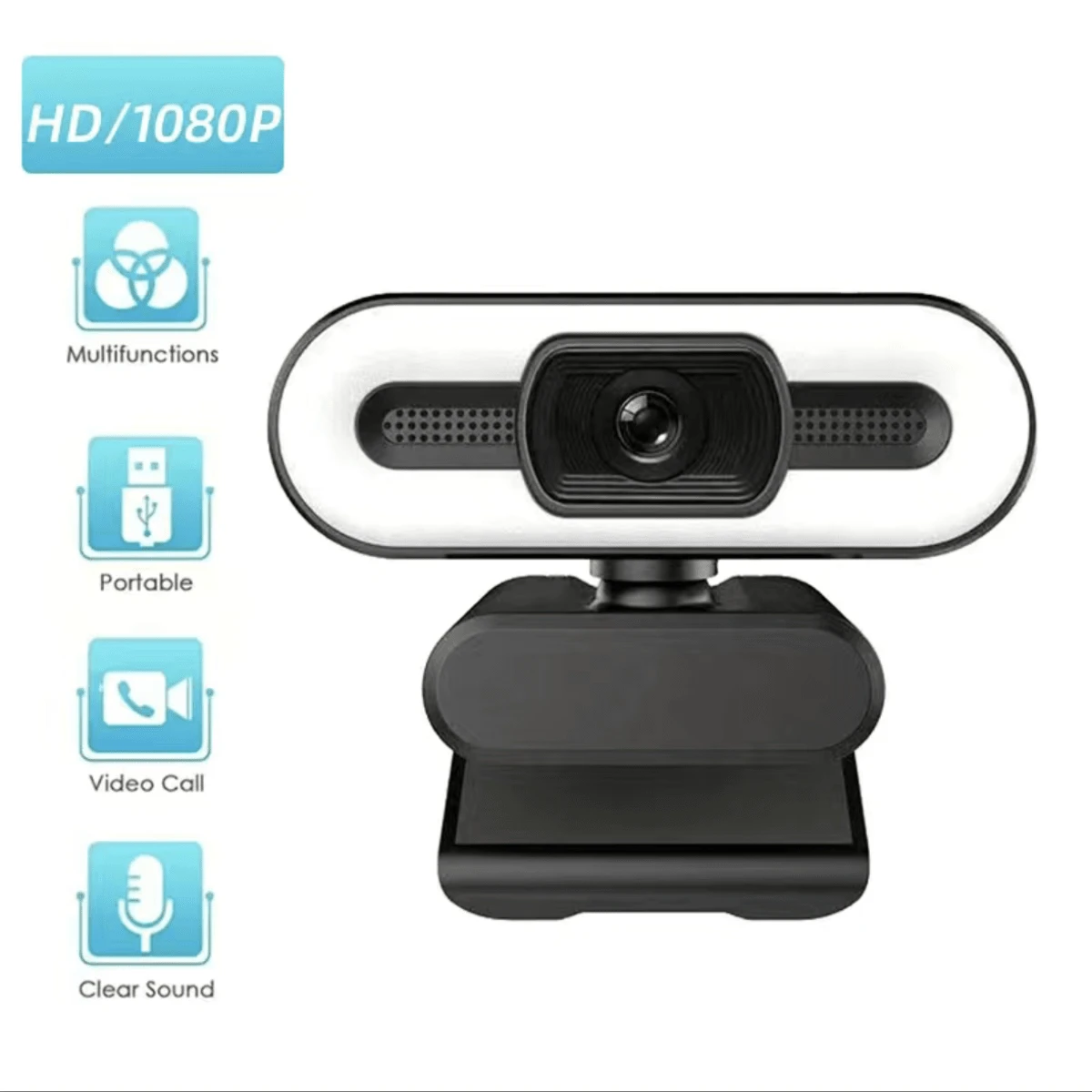1080P ( 1920*1080P ) ( ) HD Với Microphone , 90° Rộng Xem Angle , Và 120° Theo chiều dọc Vòng xoay , Hoàn hảo Đối với PC Máy tính xách tay Bàn làm việc Video Gọi - 1080P đen - Xem 1