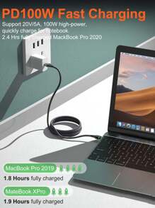 PD100W USB C 轉Type C 線，HEEMAX 快速充電線充電器相容於iPhone 15/15Plus/15 Pro/15 Pro Max、Samsung S23/S22/S21/S20 Ultra、Note 20/10、MacBook Pro/Air、iPad Pro 12.9 11 Air Mini、Pixel、榮耀、OPPO - 黑色 - 查看 3